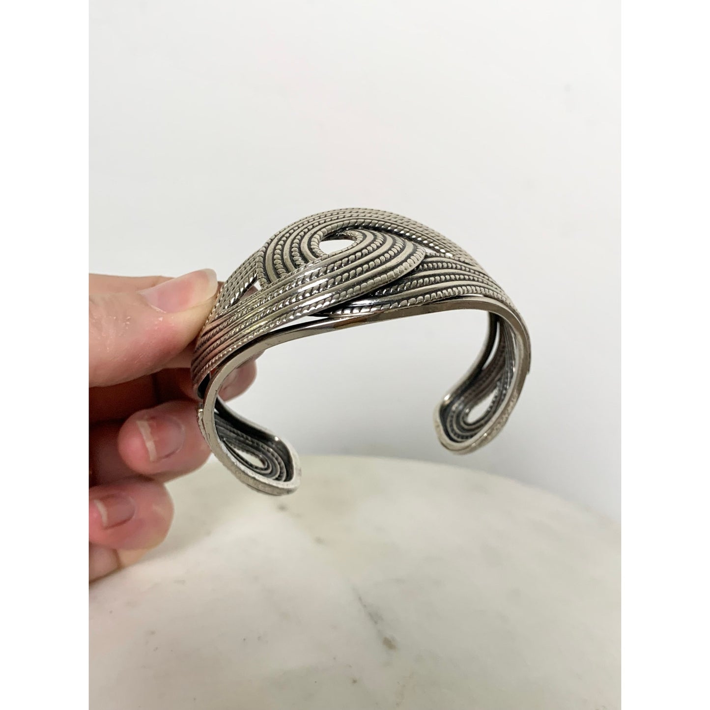 Vintage Danecraft Sterling Silver Cuff Bracelet Signed Solid 925 Collectible