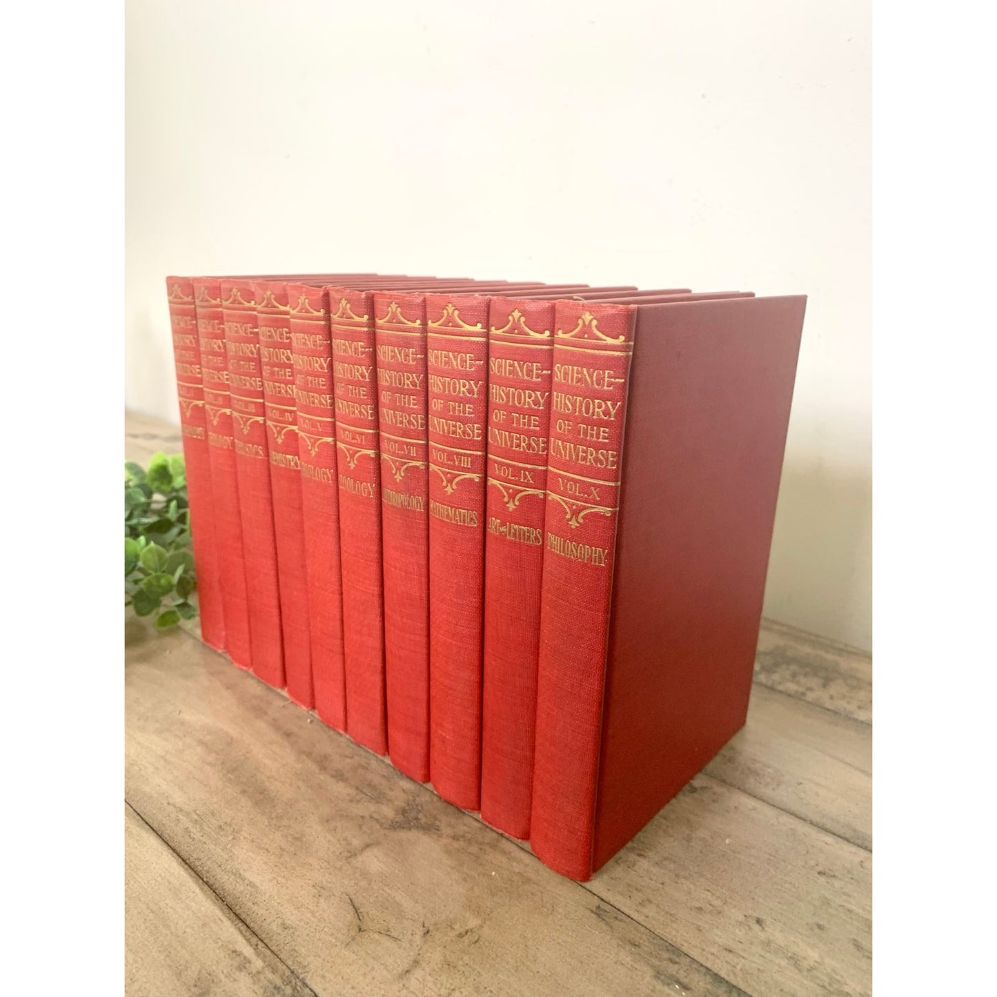 Antique 1910 Science History of the Universe Book Set Complete 10 Volume Classic