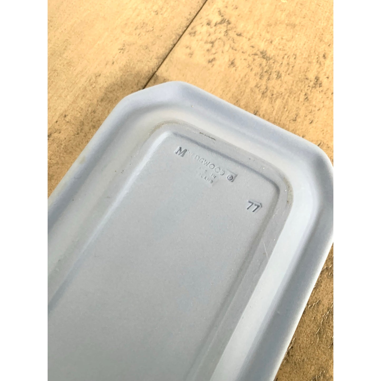 Vintage Wedgwood Blue Jasperware Rectangular Tray Classical Relief Made in England