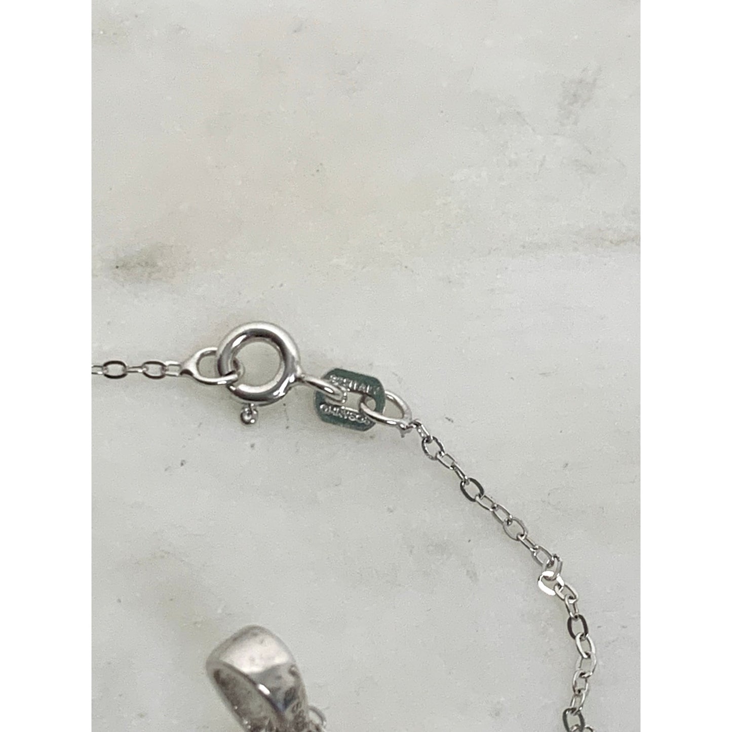 Sterling Silver STS Orange Gemstone Floral Pendant Necklace 925 Vintage Style Statement Necklace