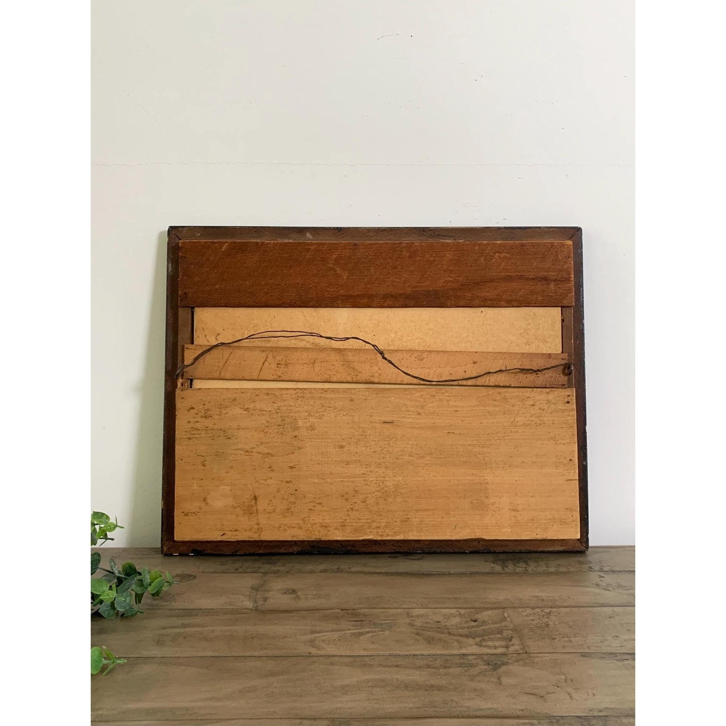 Antique Framed Print of Ships of the Plain by Samuel Coleman in 1872 Rustic Americana