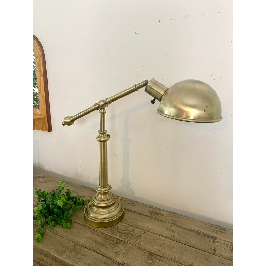 Large Vintage Brass Adjustable Table Lamp – Classic Task Light