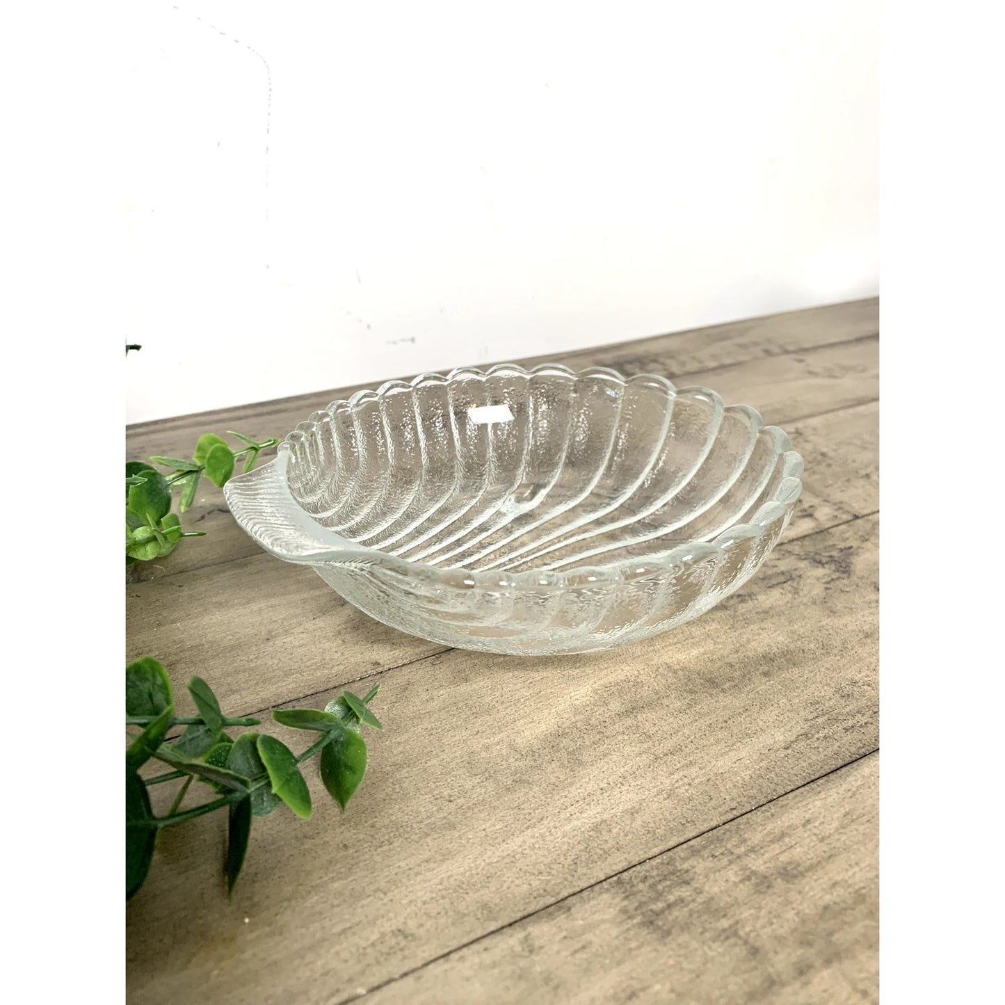 Vintage Anchor Hocking Clam Shell Glass Serving Dish Set 3pc Coastal Cottage