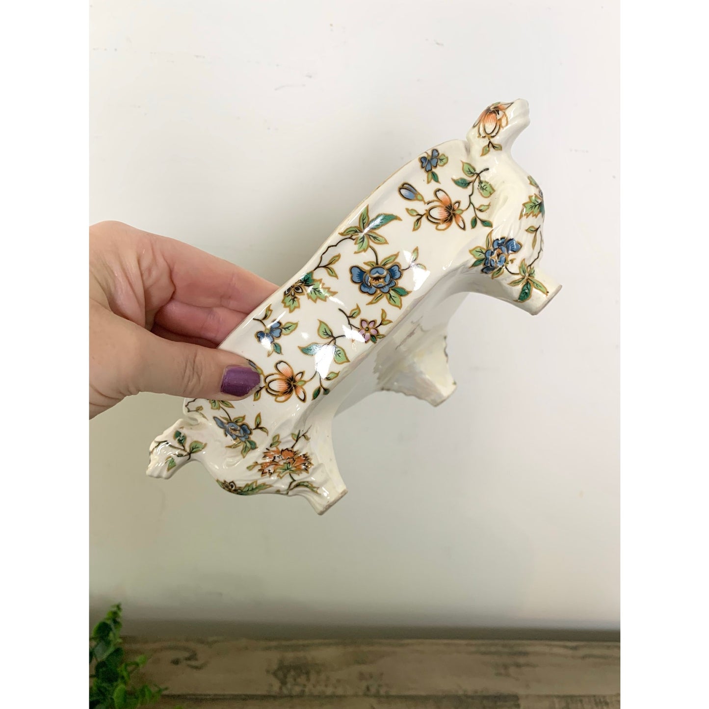 Vintage Japan Floral Ceramic Dish Trinket Serving Lusterware Bowl Catchall Retro