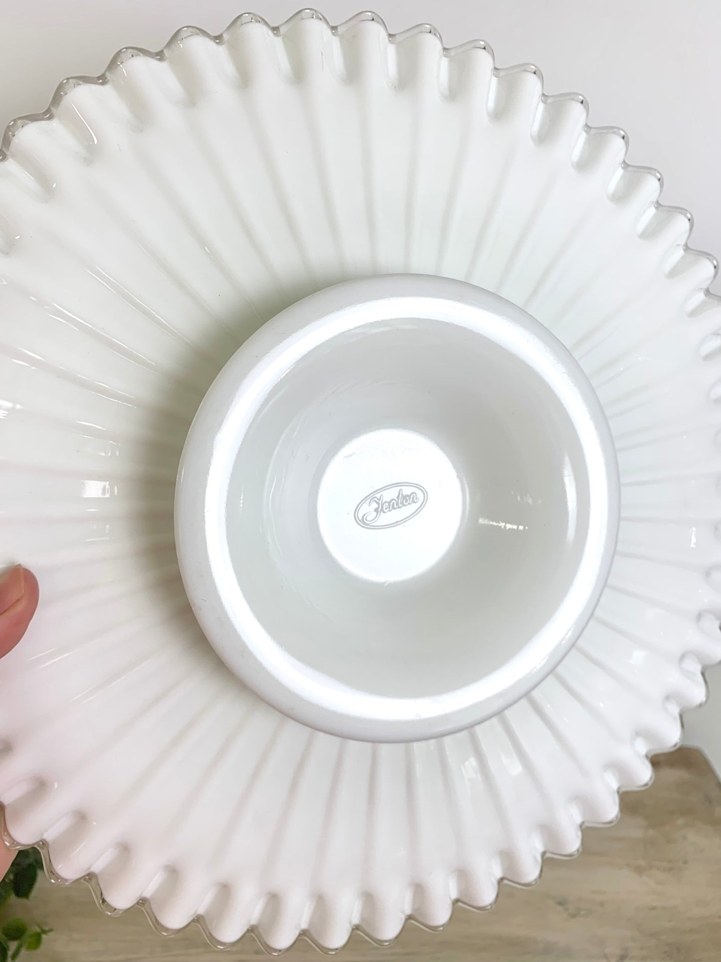Vintage Fenton Silver Crest Cake Plate