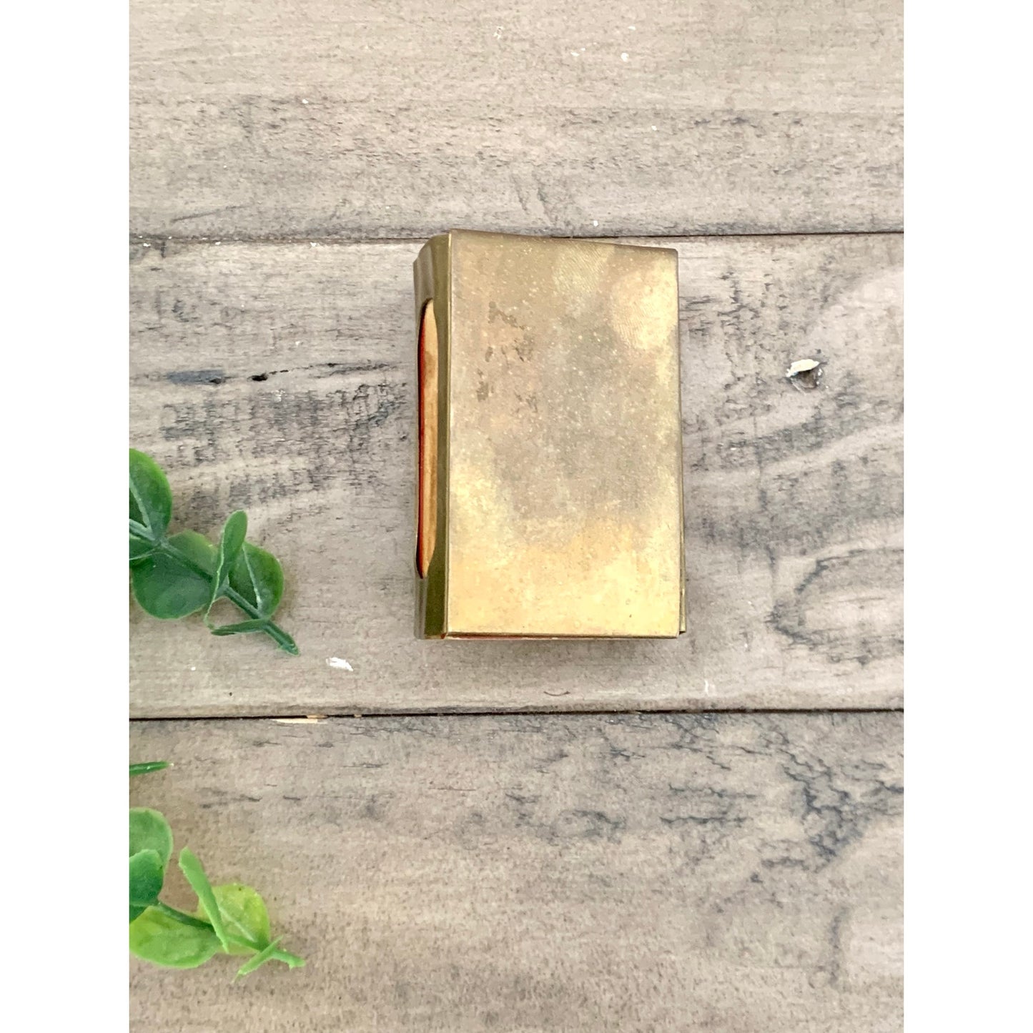 Vintage Brass Match Holder with Cutty Sark Emblem Nautical Maritime Match Cover