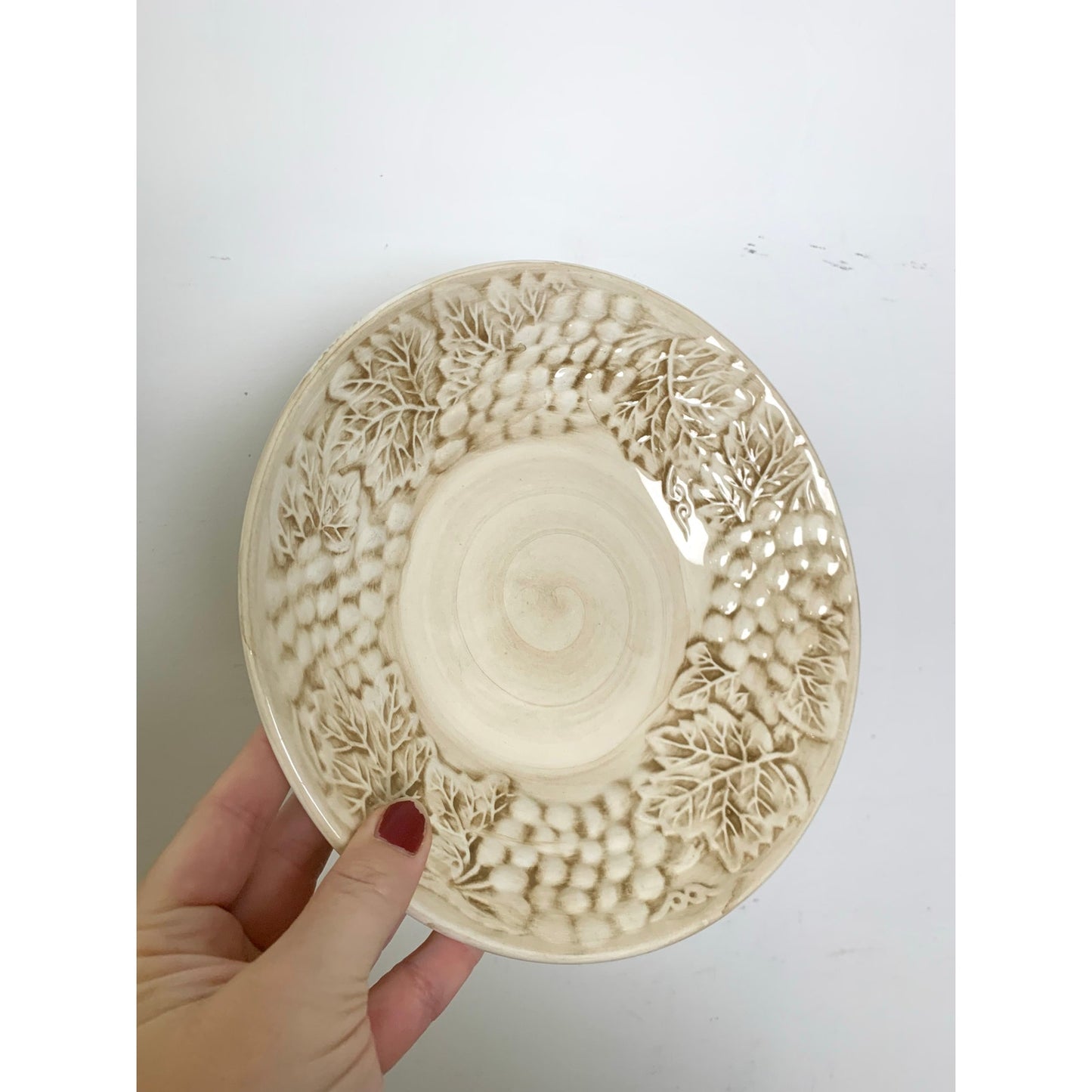 Vintage A. Santos Portugal Ceramic Bowl Set Grapevine Serving Pottery Cottage