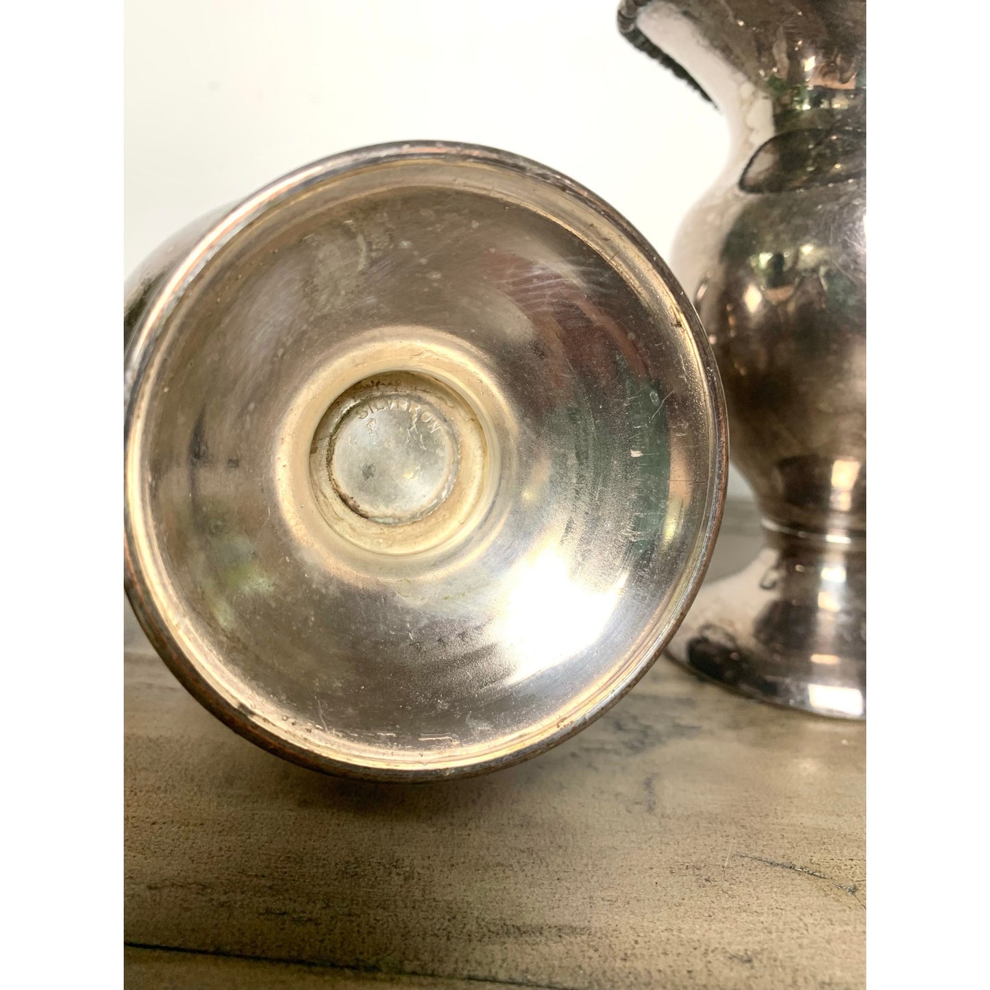 Vintage Silver-Plated Sugar & Creamer Set – Silver on Copper Old Money Moody