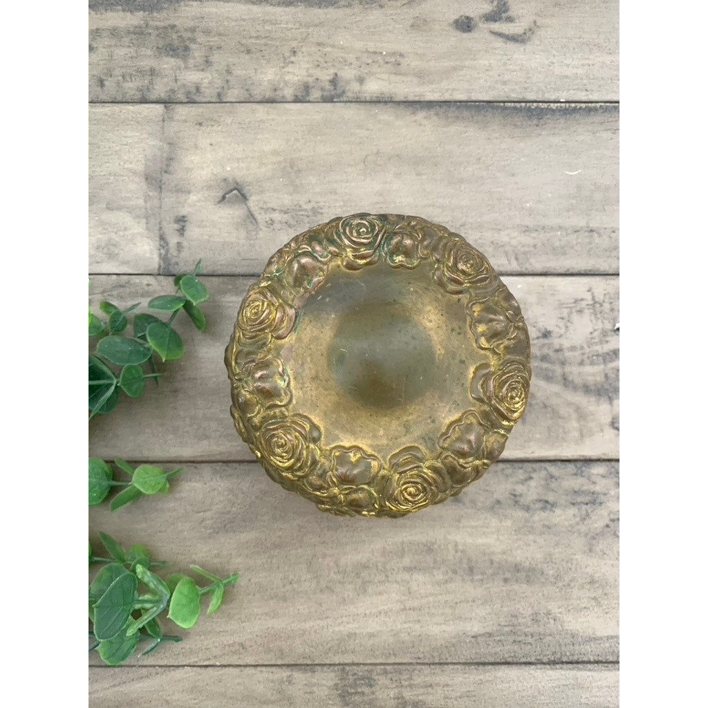 Antique Art Nouveau Jewelry Casket with Rose Design by Jennings Bros