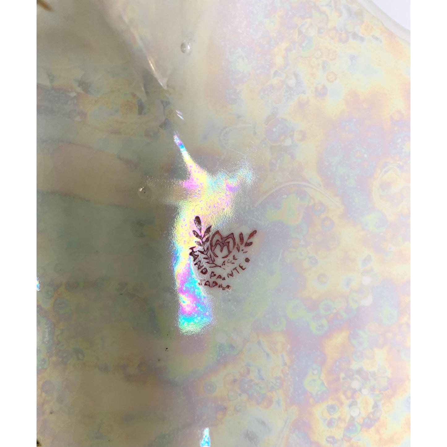 Vintage Japan Floral Ceramic Dish Trinket Serving Lusterware Bowl Catchall Retro