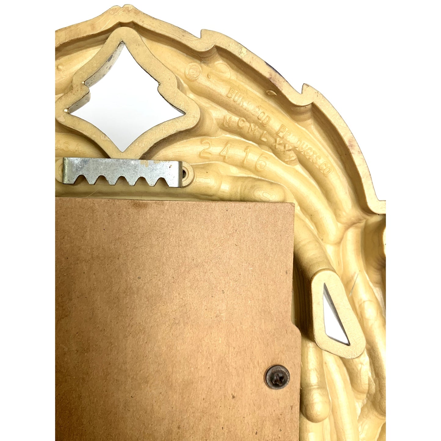 Vintage Burwood Gold Wall Mirror Sconces Ornate Hollywood Regency 1980 Glam Boho