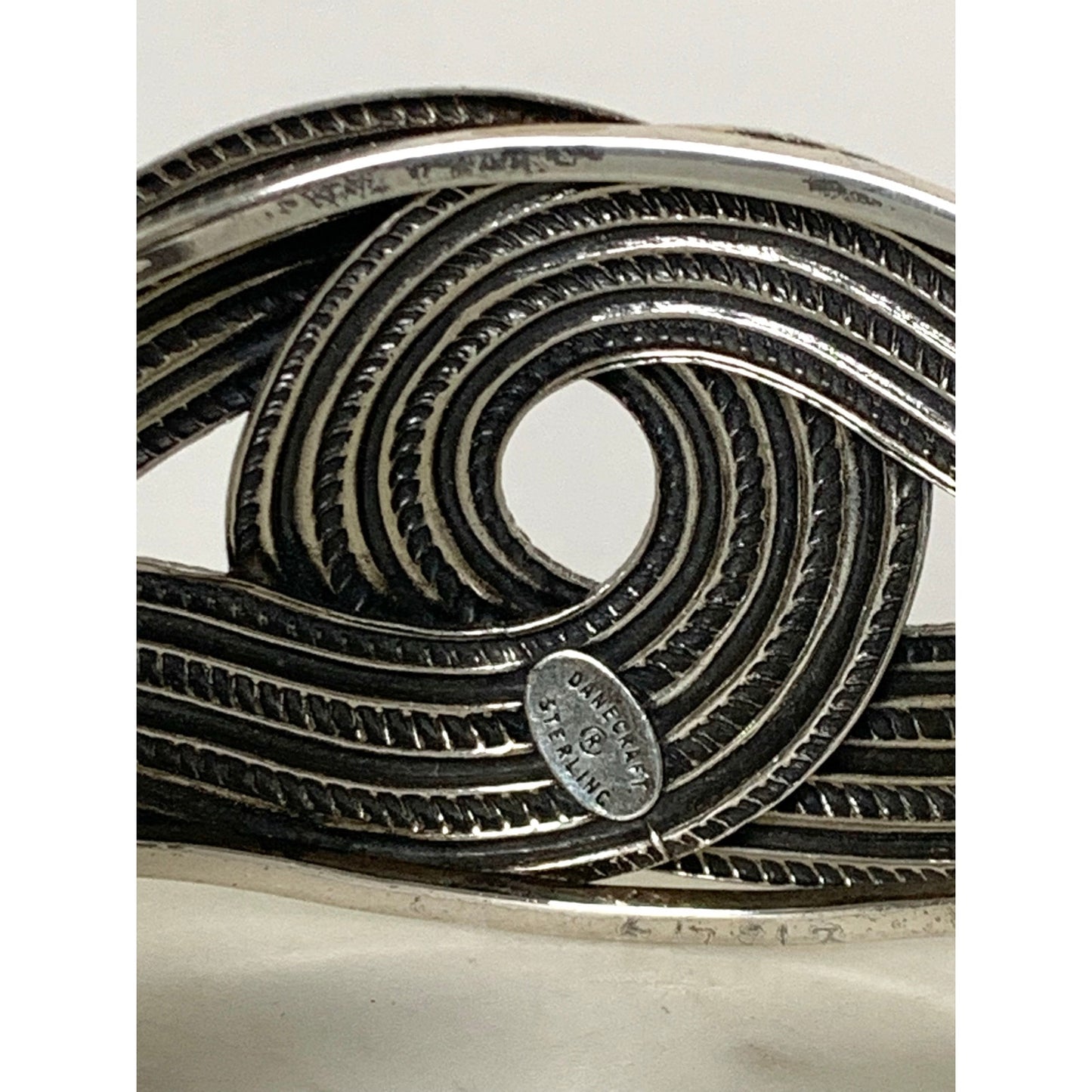 Vintage Danecraft Sterling Silver Cuff Bracelet Signed Solid 925 Collectible