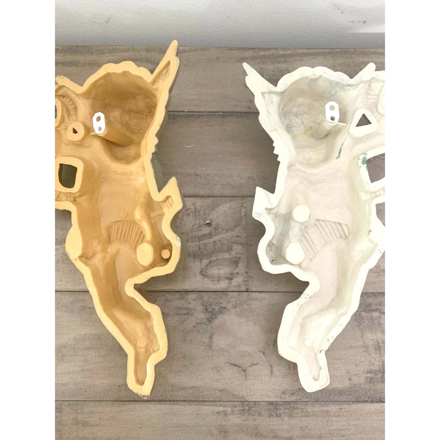 Vintage 1970 Burwood Co Cherub Angel Wall Plaques – Gold & Verdi Accents