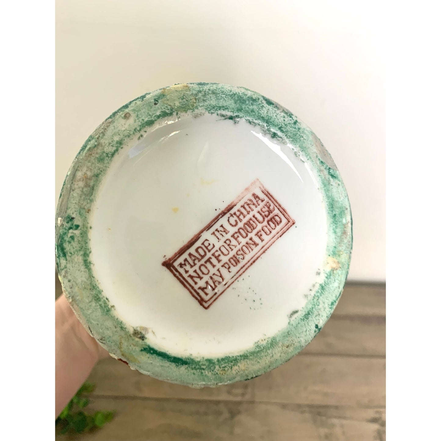 Vintage Chinese High-Relief Textured Ceramic Vase Floral & Fruit Chinoiserie 12"