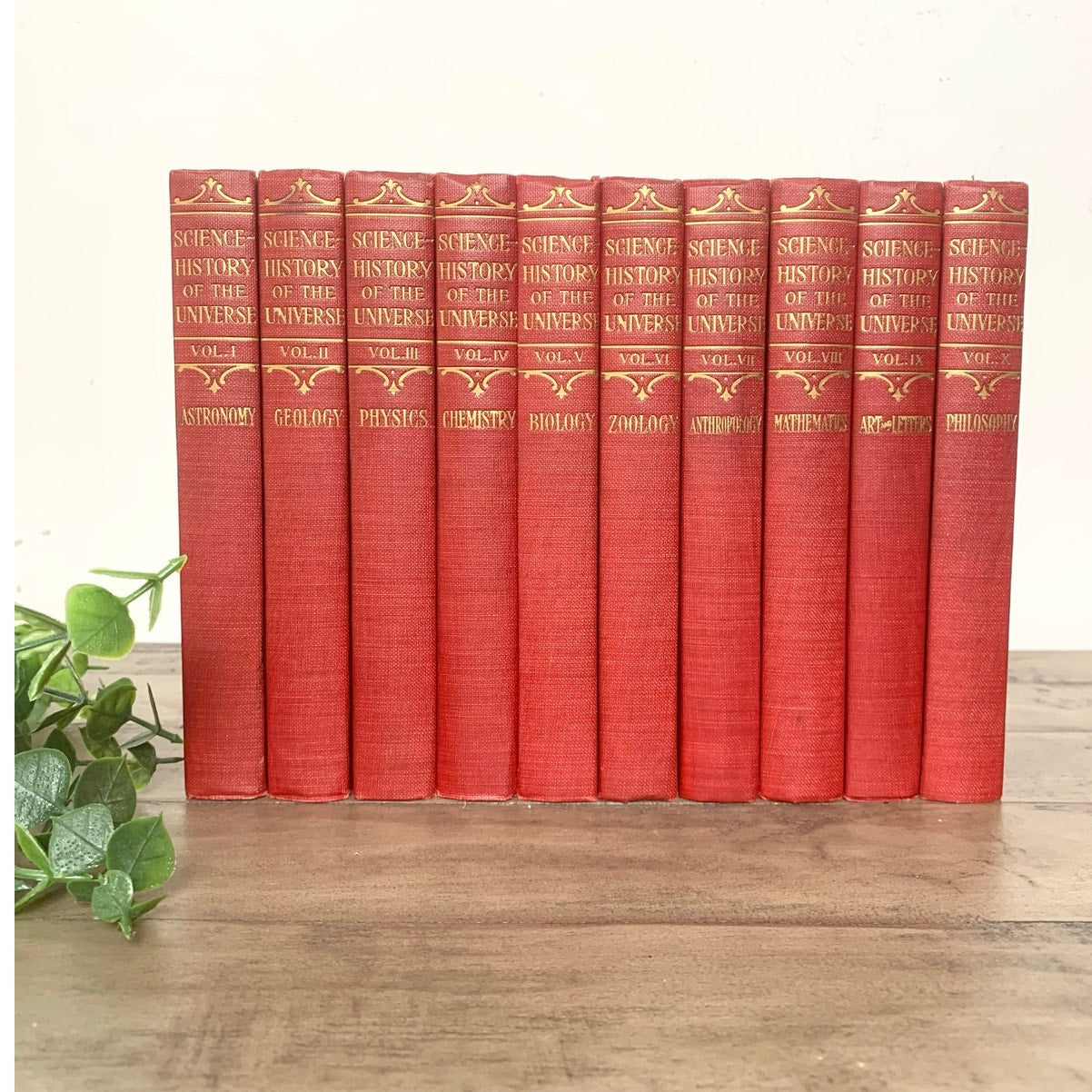 Antique 1910 Science History of the Universe Book Set Complete 10 Volume Classic