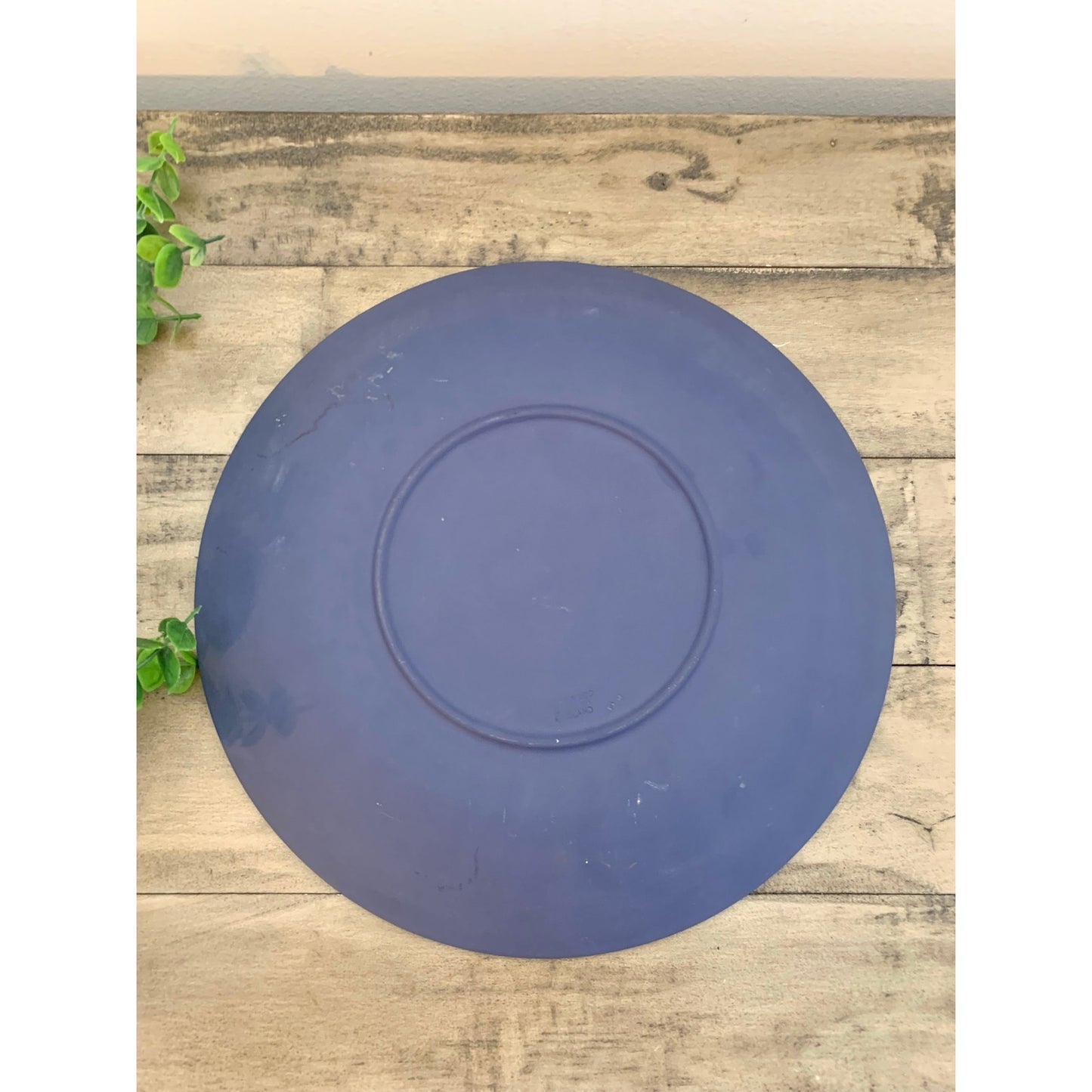 Vintage Wedgwood Dark Blue Jasperware Plate Dish Made in England Cherubs Classic