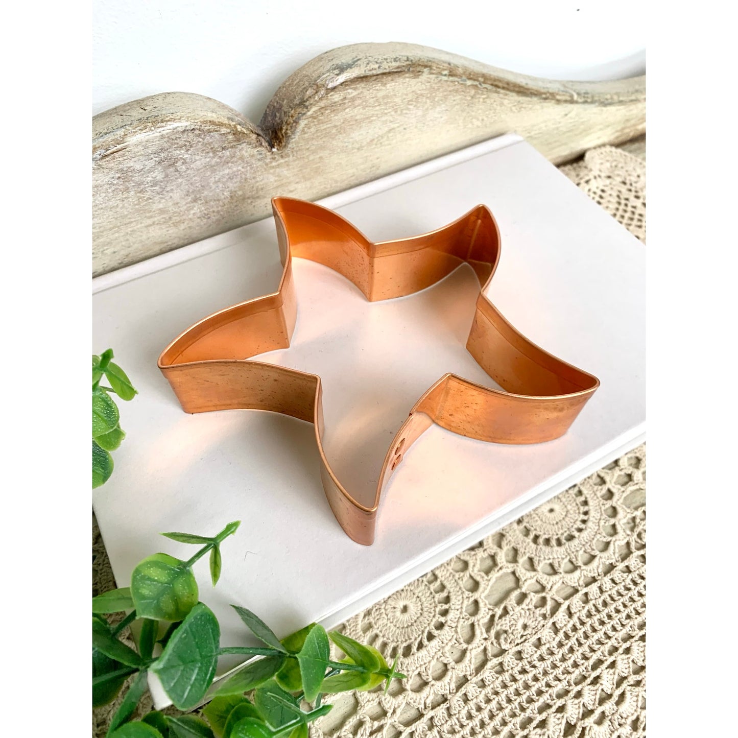 Vintage Copper Starfish Cookie Cutter Coastal Baking Mold Beach Nautical Kitchen