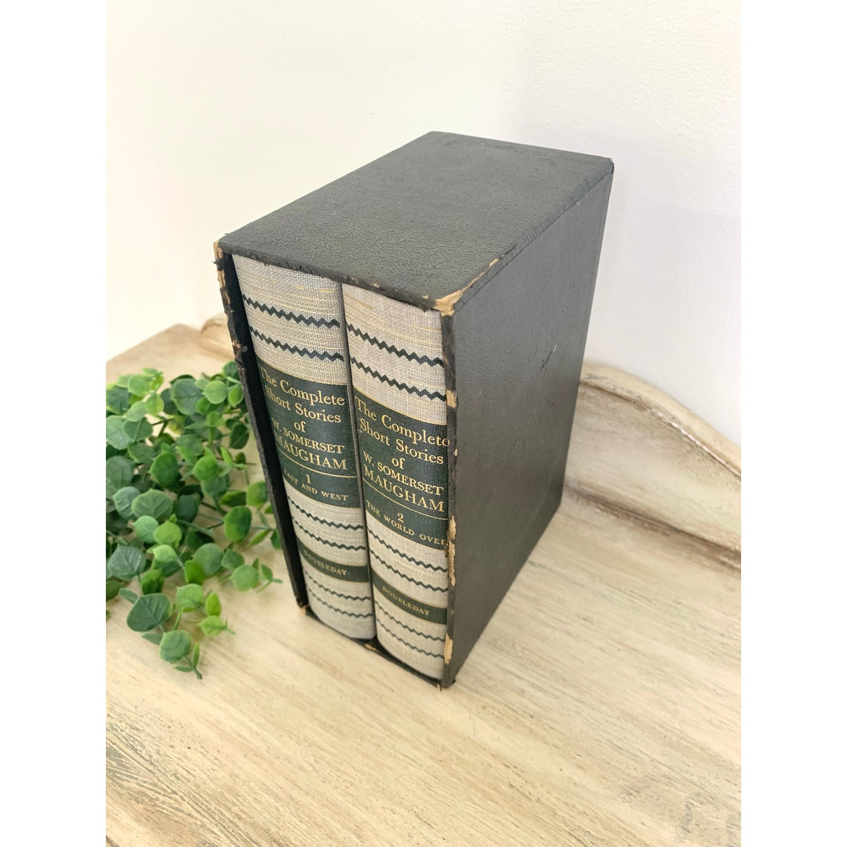 Vintage 1953 W Somerset Maugham Complete Short Stories Two Volume Boxed Set Doubleday