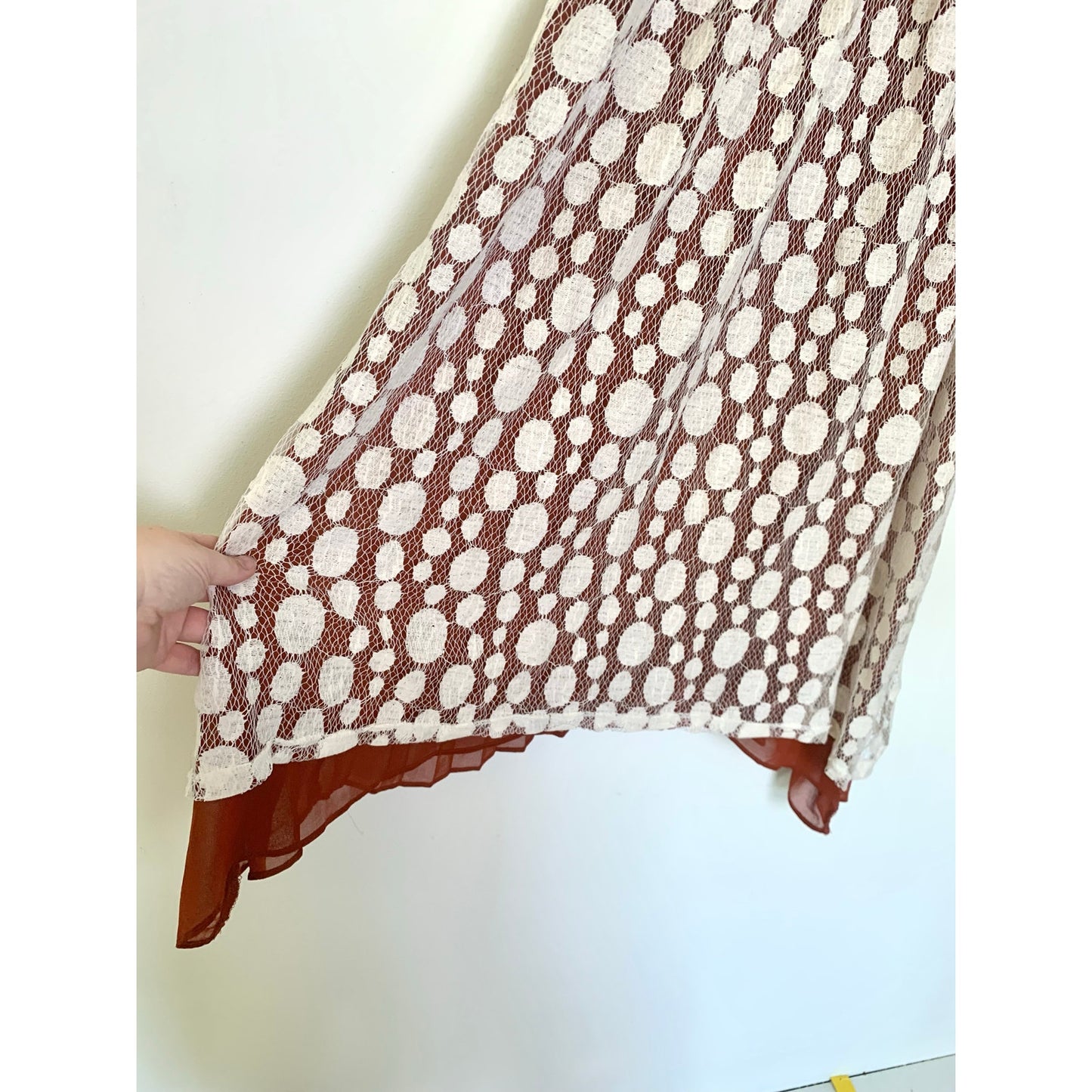 NWT Ryu Lace Pleated Chiffon Halter Tunic Top Size M Whimsy Sheer Boho Feminine