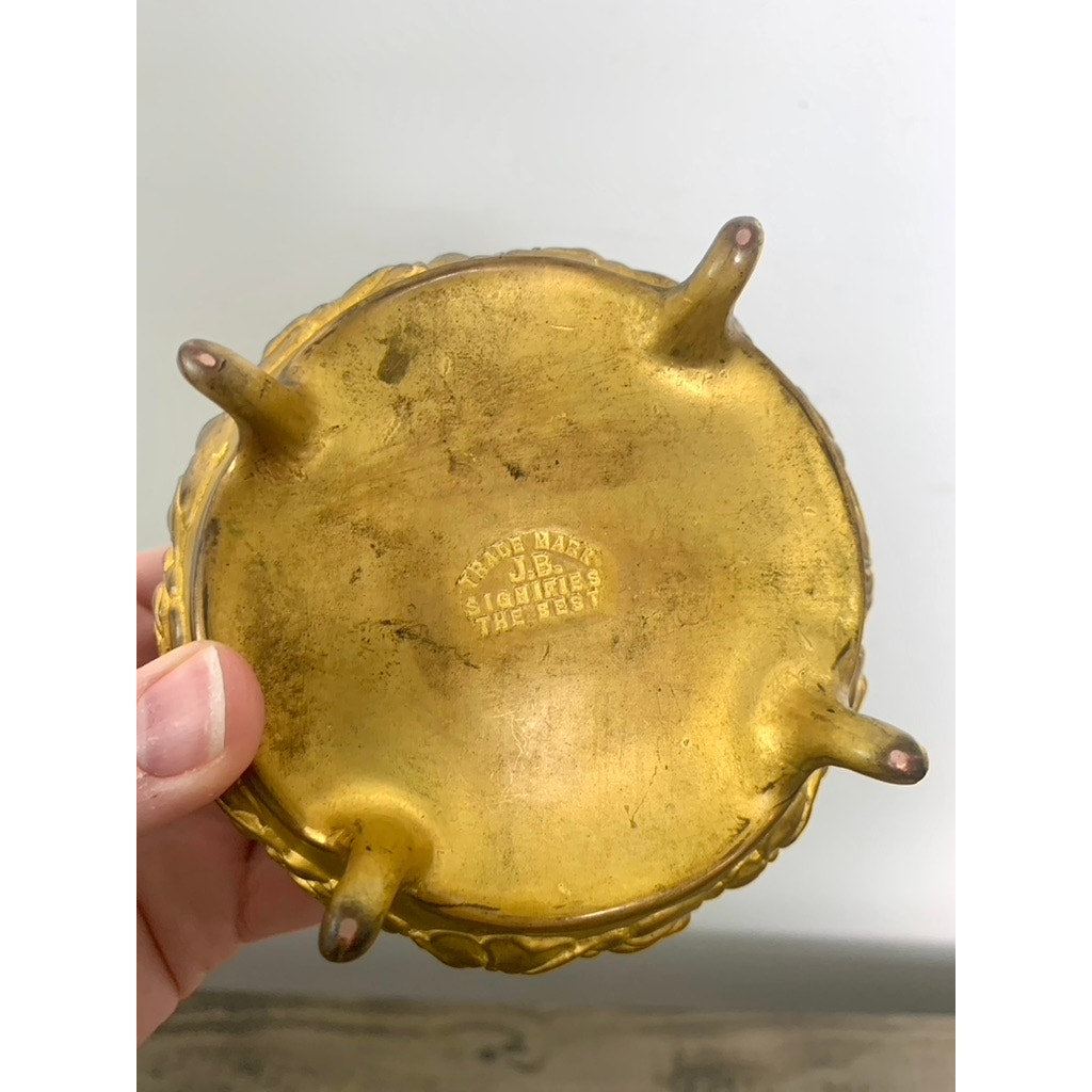 Antique Art Nouveau Jewelry Casket with Rose Design by Jennings Bros