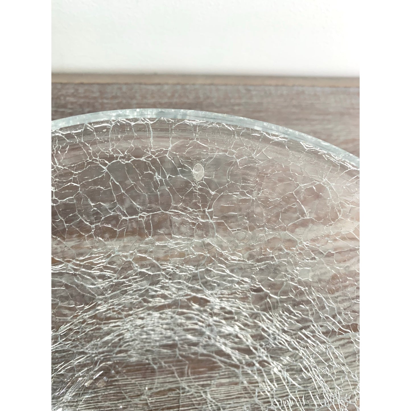 Vintage Brass Pedestal with Crackle Glass Bowl Angel Cherub Candle Votive Vase