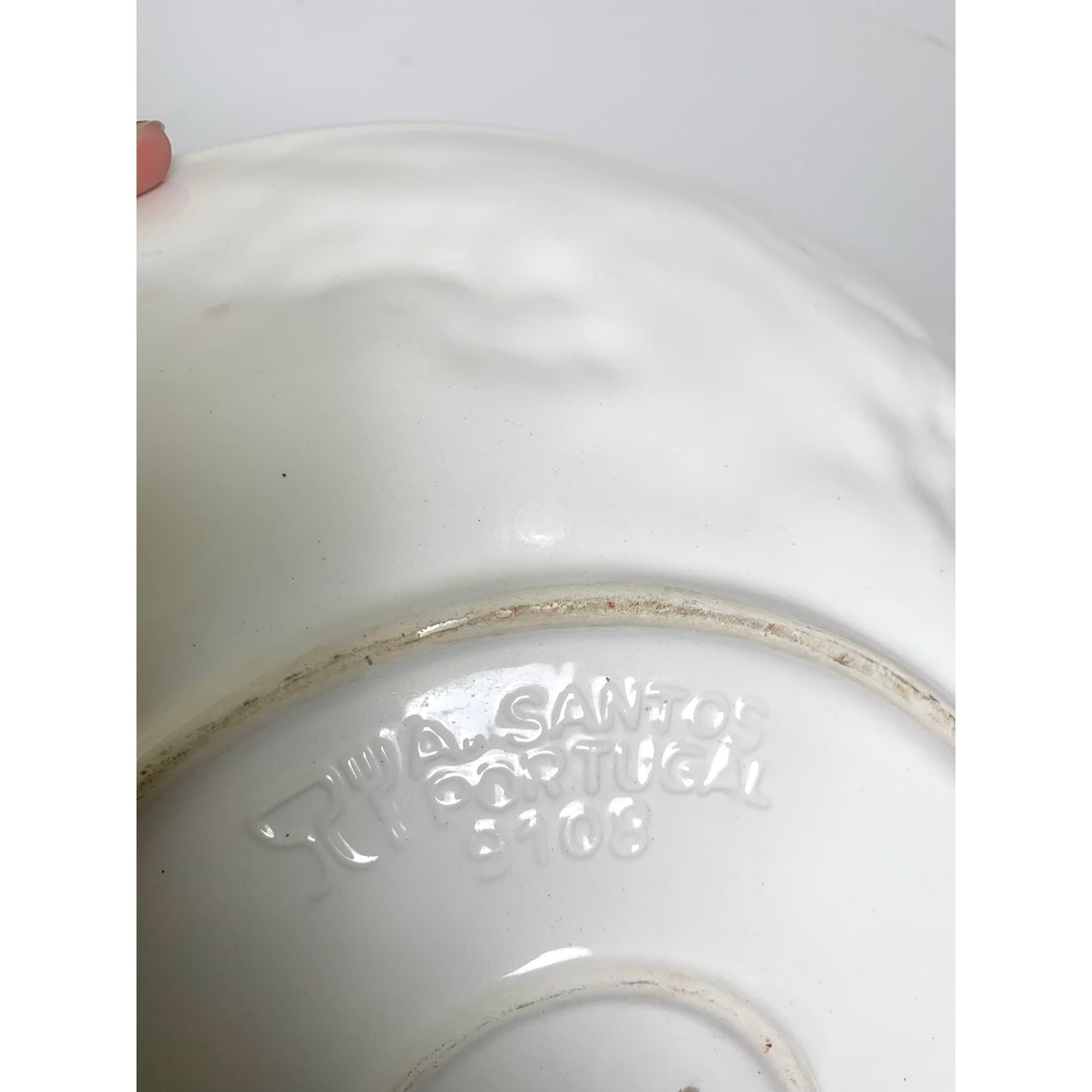 Vintage A. Santos Portugal Ceramic Bowl Set Grapevine Serving Pottery Cottage