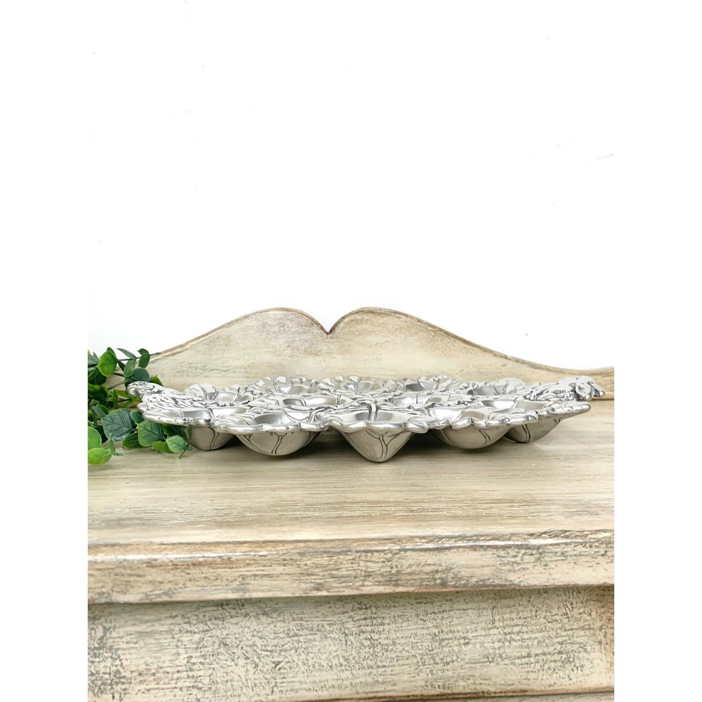 Vintage Arthur Court Deviled Egg Tray Bunny Cabbage Platter Server