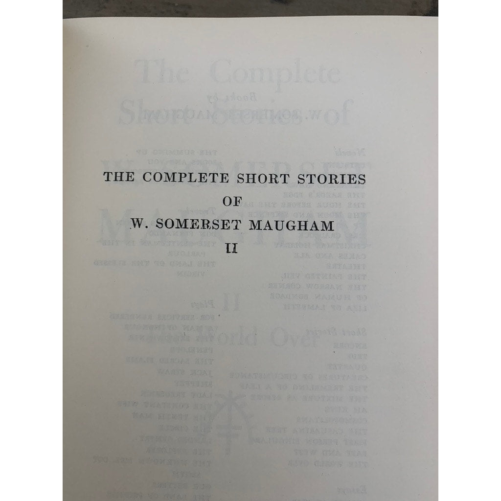 Vintage 1953 W Somerset Maugham Complete Short Stories Two Volume Boxed Set Doubleday