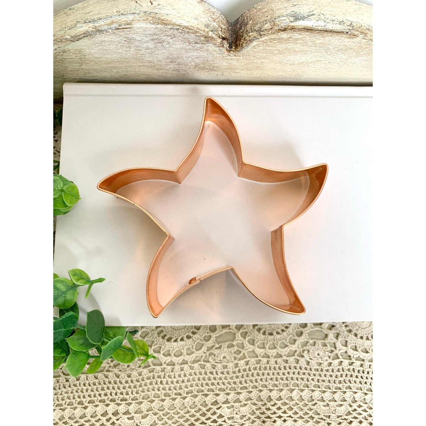 Vintage Copper Starfish Cookie Cutter Coastal Baking Mold Beach Nautical Kitchen