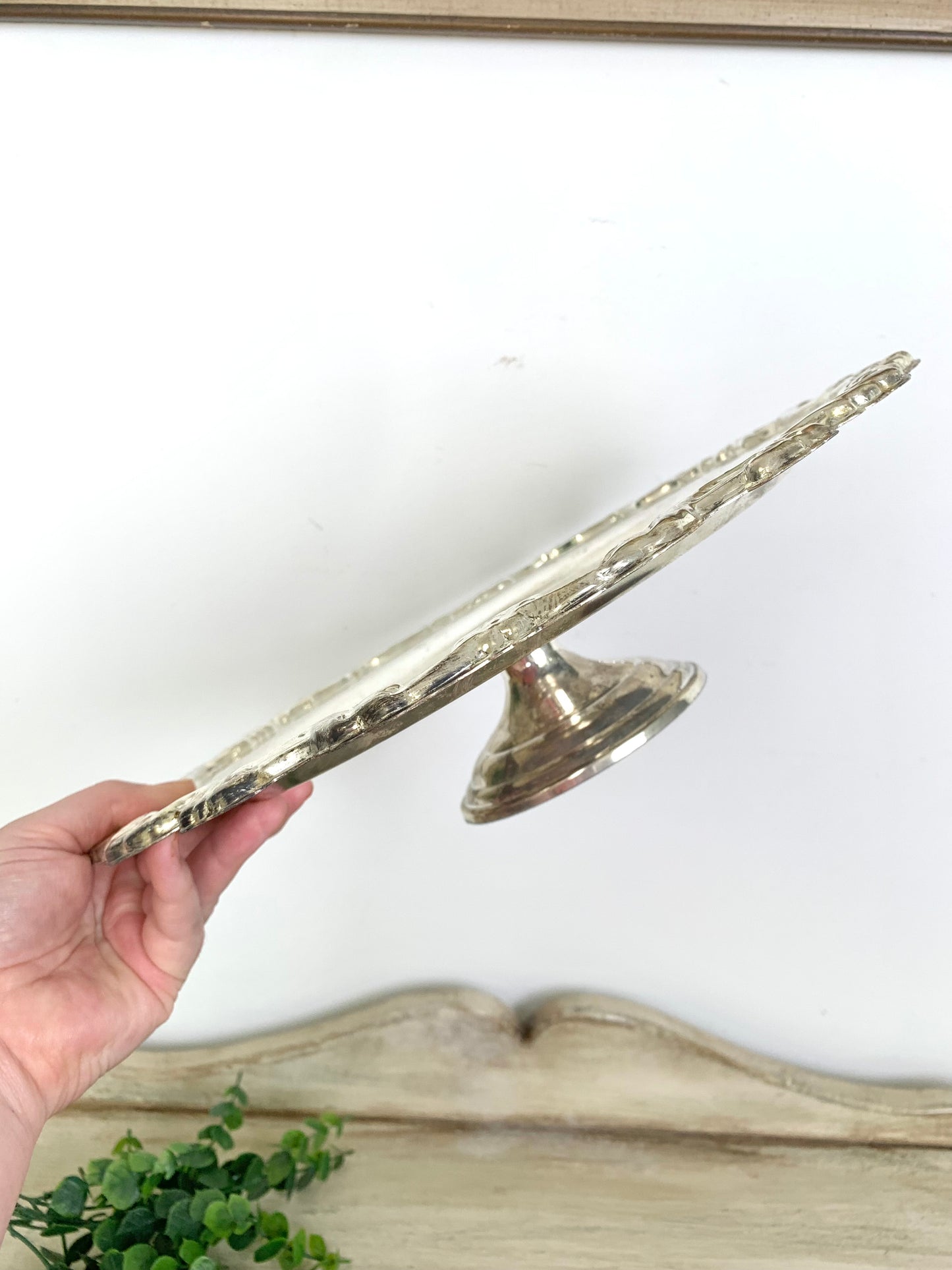 Vintage Silverplated Pedestal Cake Stand