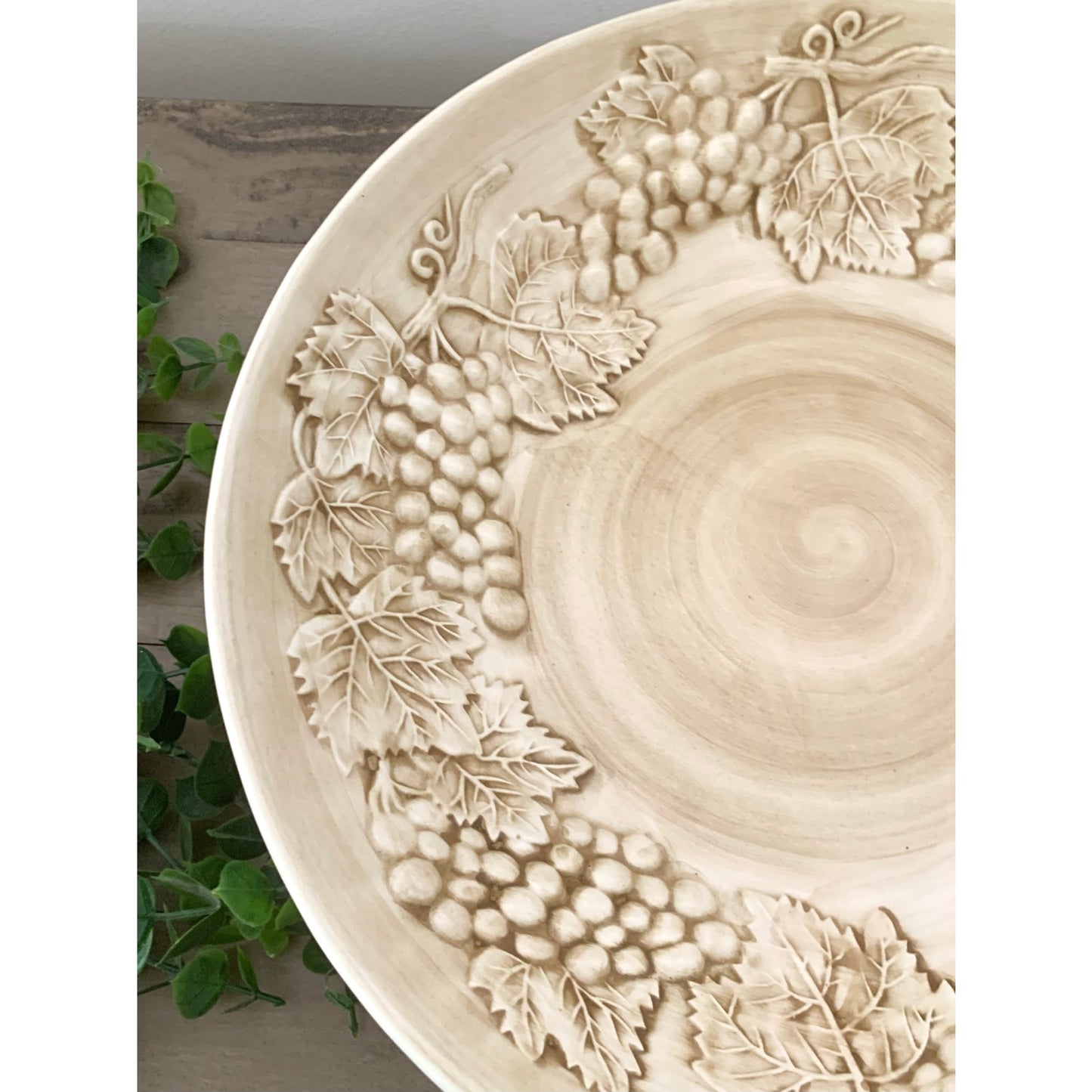 Vintage A. Santos Portugal Ceramic Bowl Set Grapevine Serving Pottery Cottage