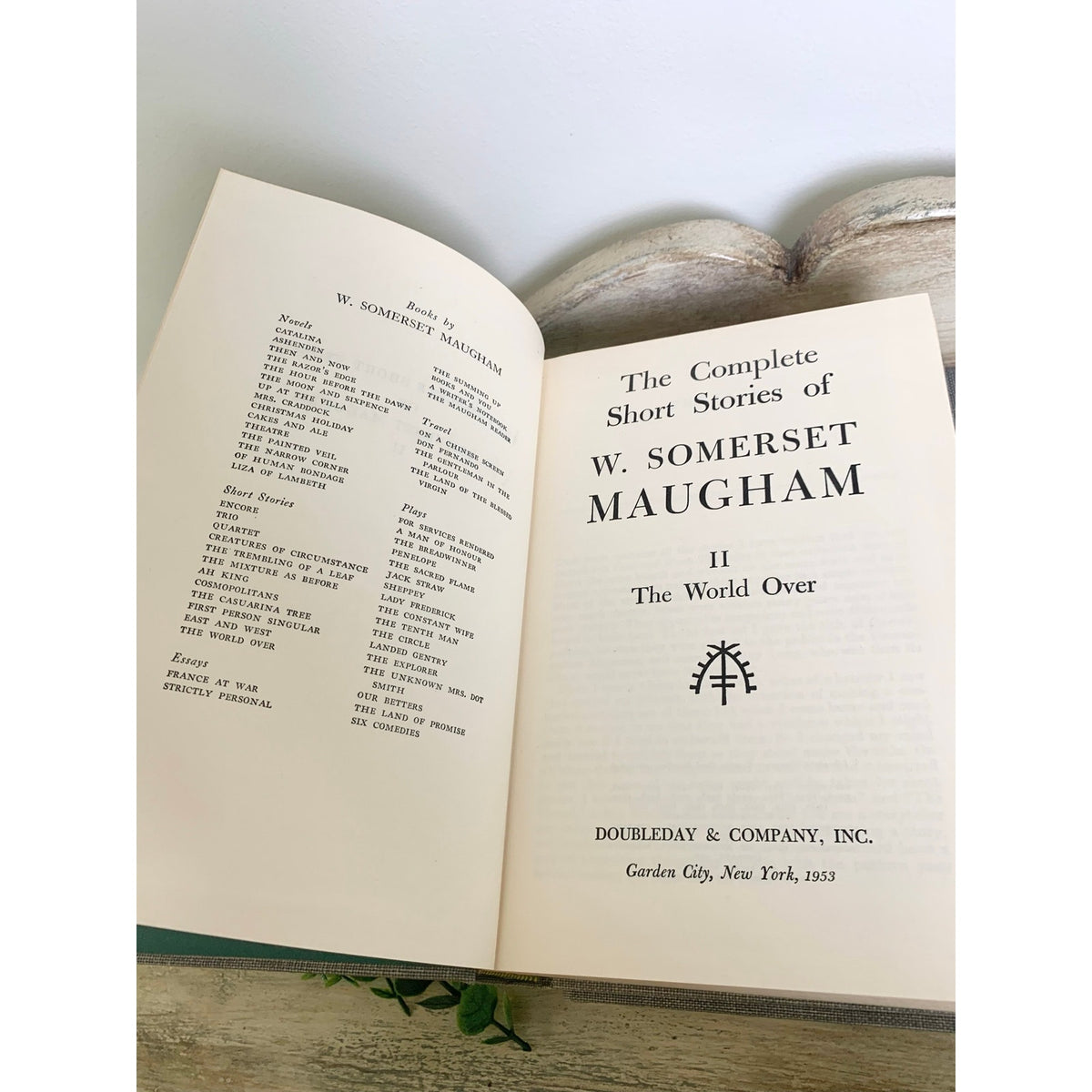 Vintage 1953 W Somerset Maugham Complete Short Stories Two Volume Boxed Set Doubleday