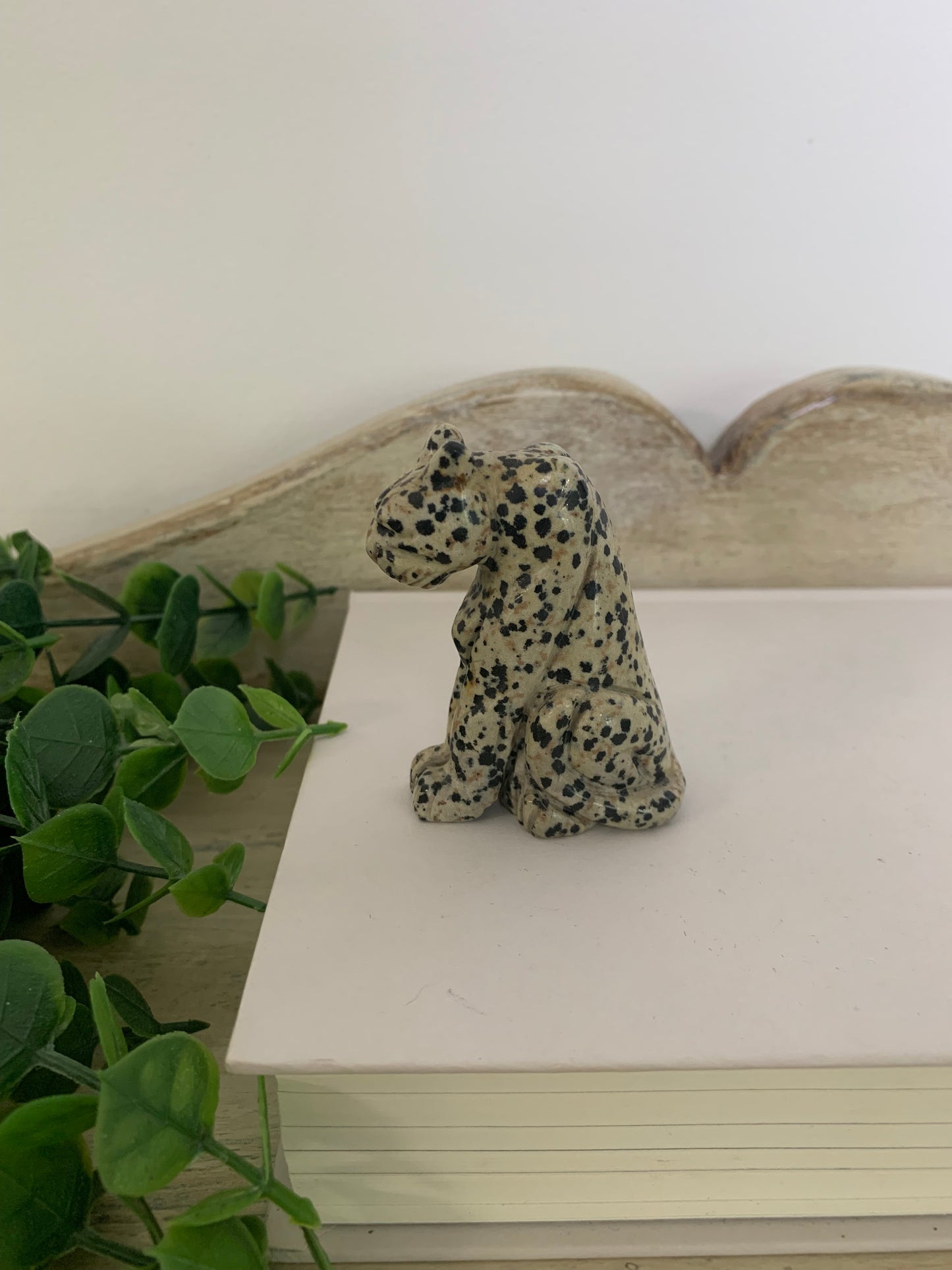 Dalmatian Jasper Cheetah/Leopard Figurine