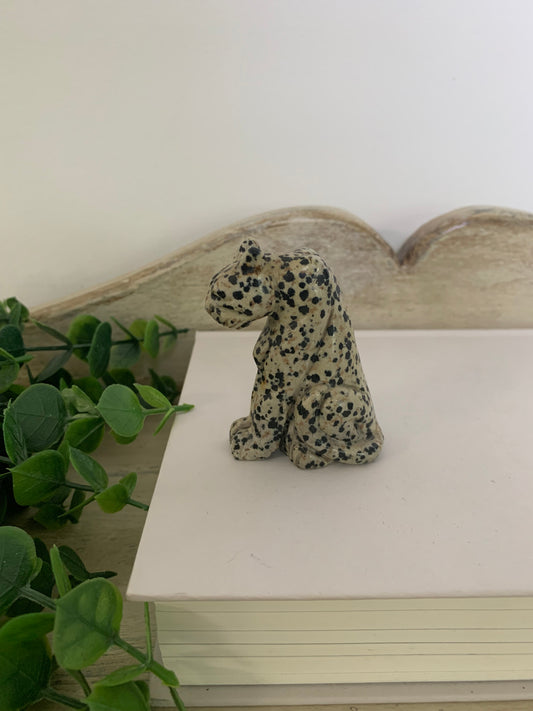Dalmatian Jasper Cheetah/Leopard Figurine