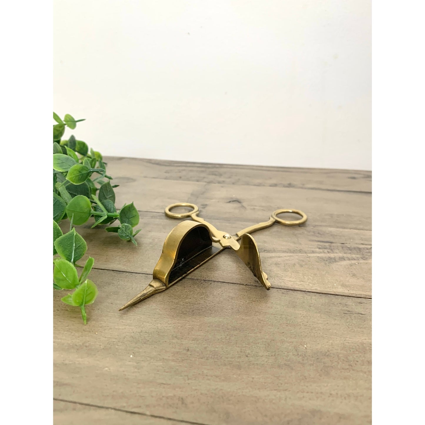 Vintage Brass Wick Trimmers Candle Snuffer Scissors Antique Style Ornate Gold