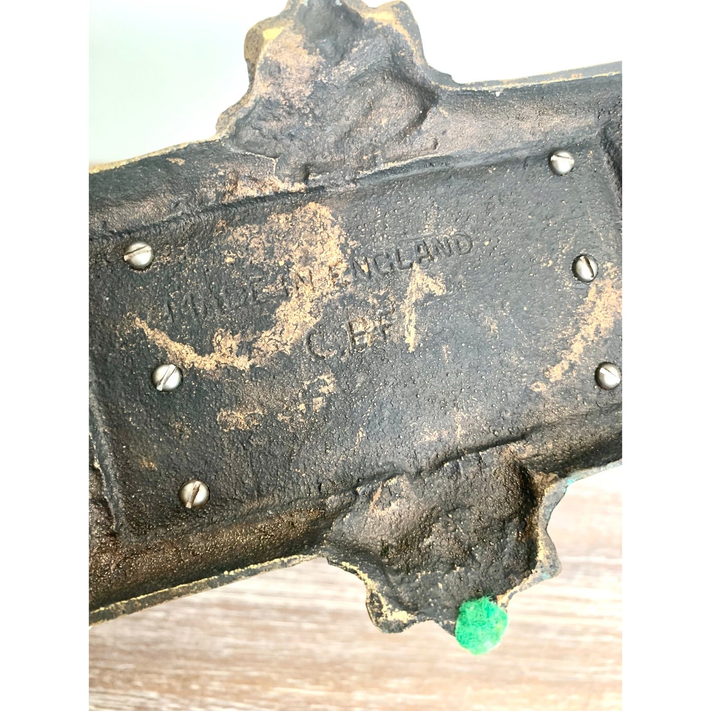 Antique Brass Mail Holder Made in England Napkin Letter Vintage Ornate Organizer