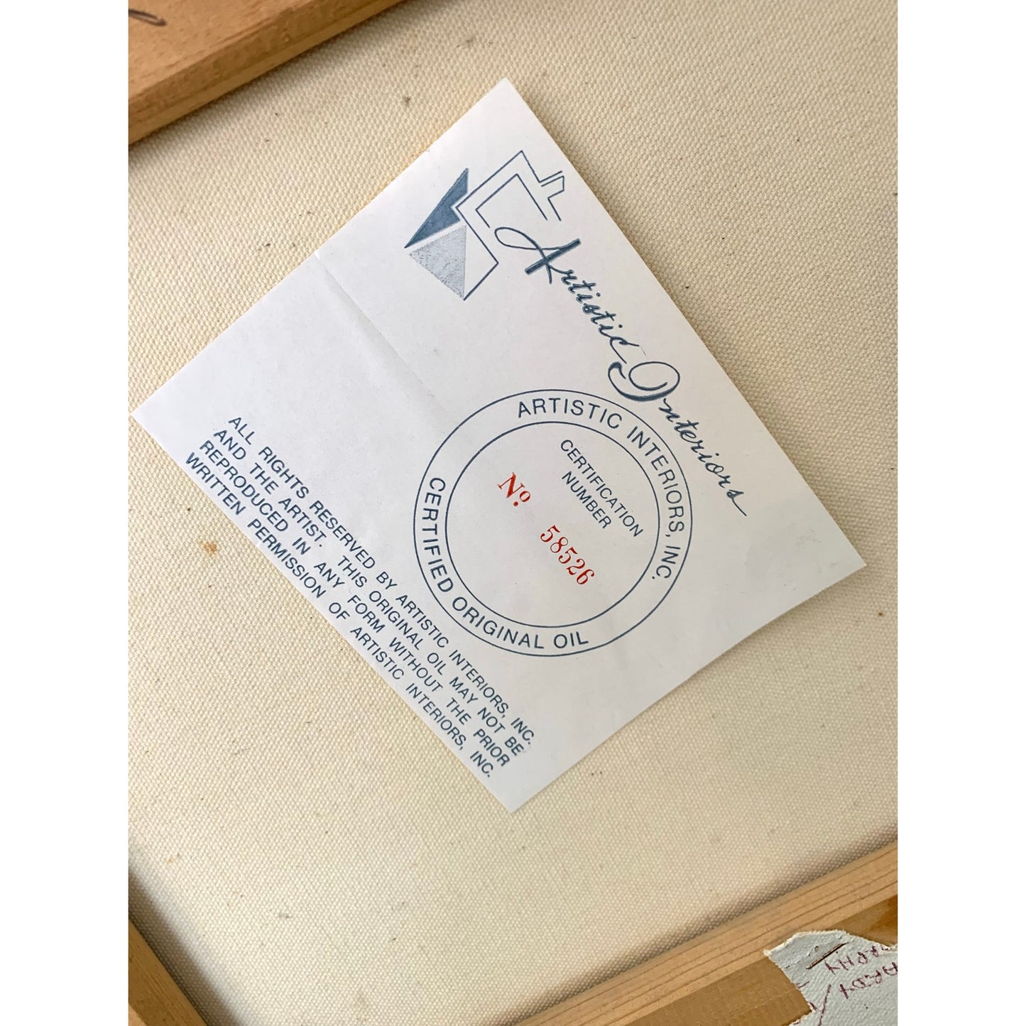 Vintage Still Life Oil Painting with Violin and Books Certified Original Signed