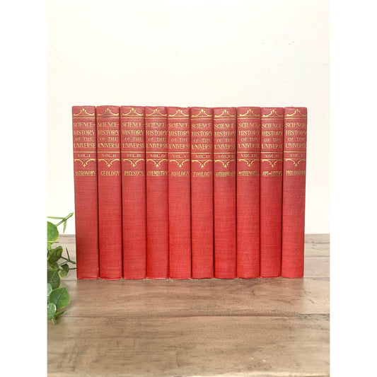 Antique 1910 Science History of the Universe Book Set Complete 10 Volume Classic