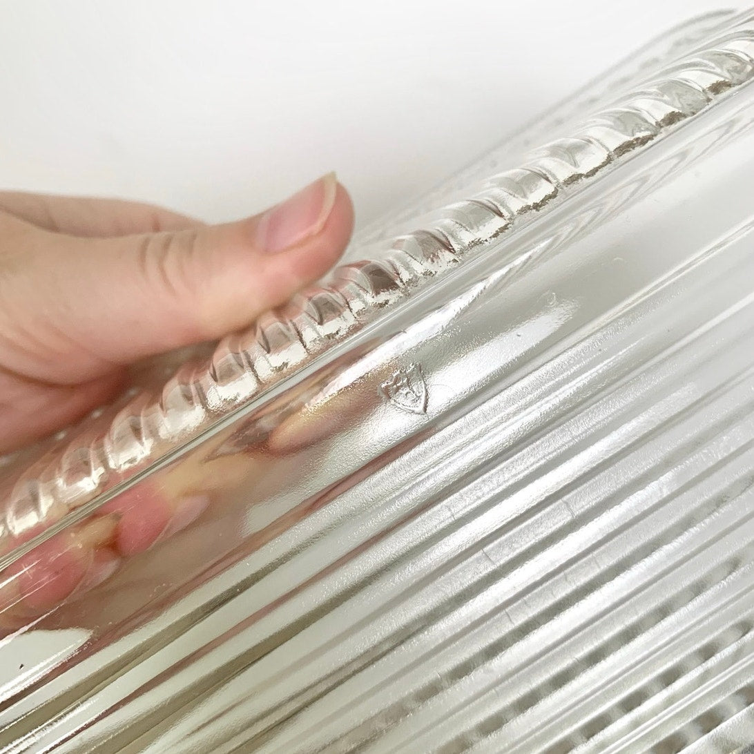 Vintage Federal Glass Refrigerator Dish Lidded Glass Storage Container Retro Vegetable Dish