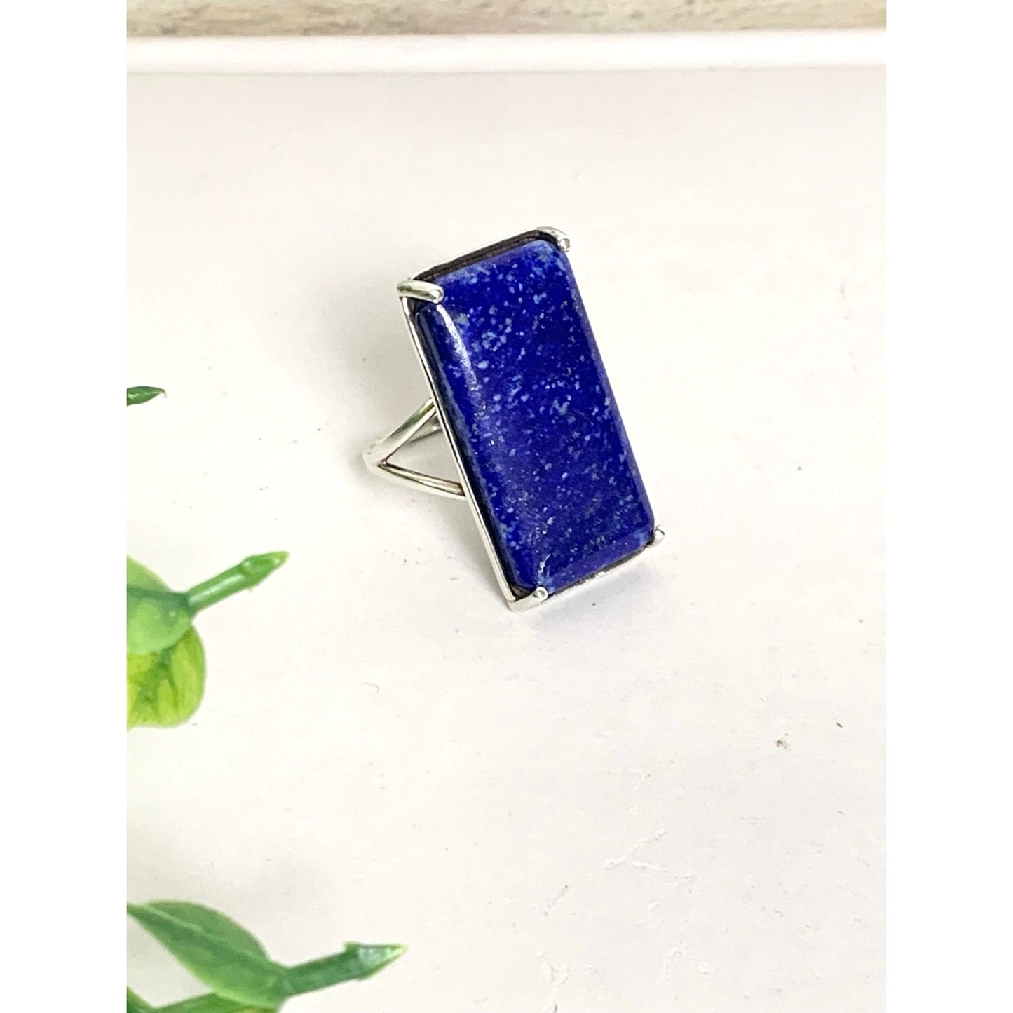 Vintage Lapis Lazuli Ring Sterling Silver 925 Djoy Statement Size 9 Southwestern