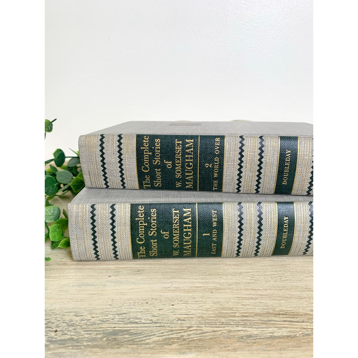 Vintage 1953 W Somerset Maugham Complete Short Stories Two Volume Boxed Set Doubleday