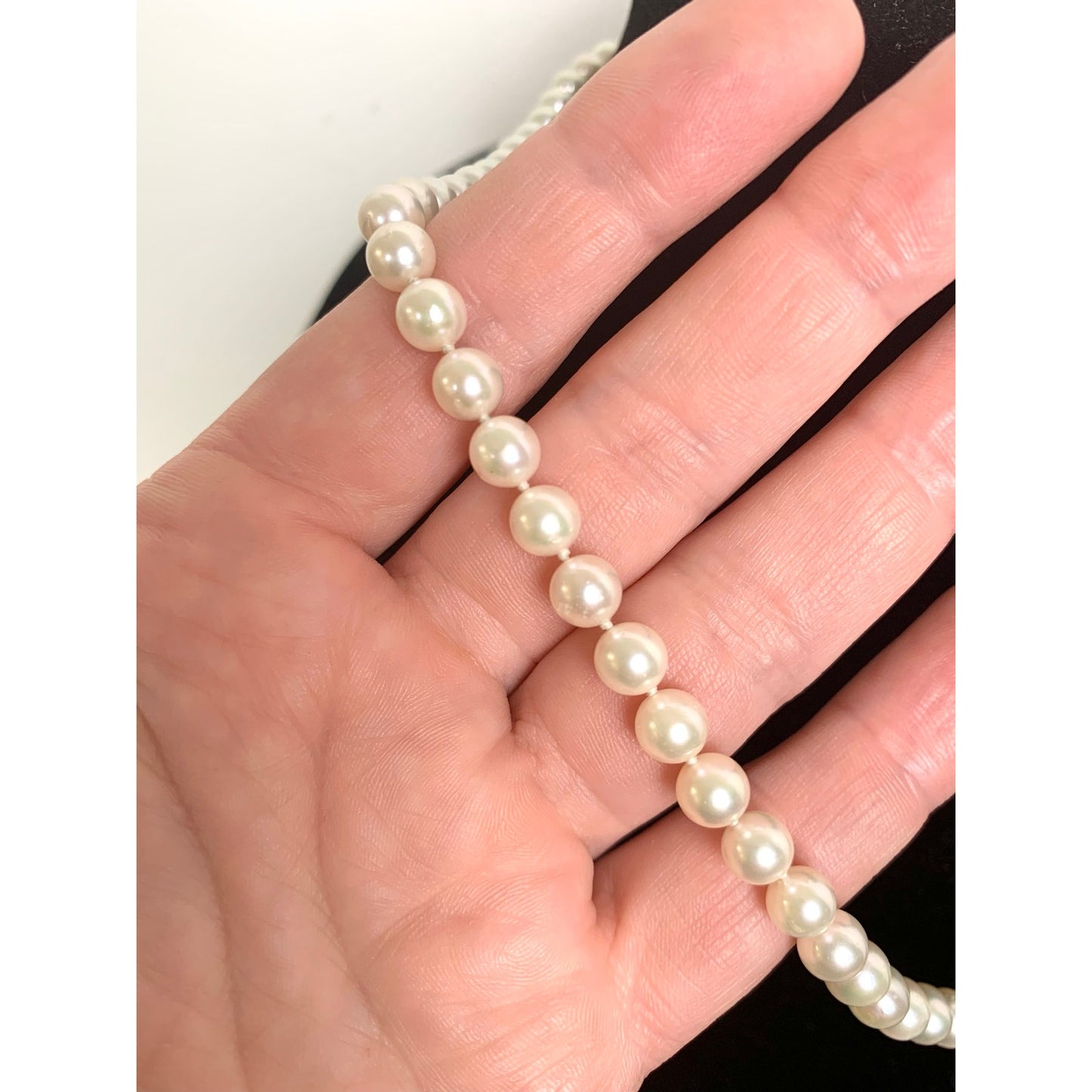 Vintage Cultured Freshwater Pearl Necklace 14K Gold Classic Elegant Bridal Old Money