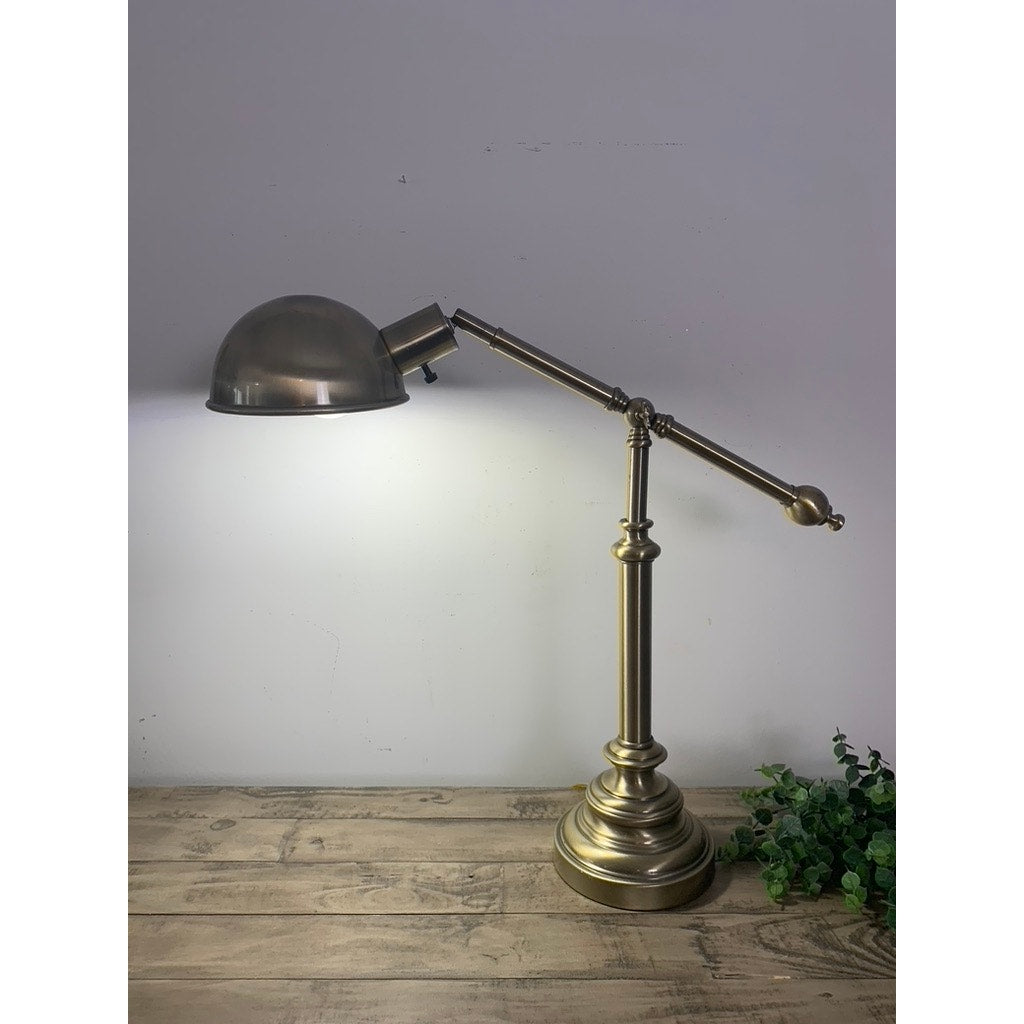 Large Vintage Brass Adjustable Table Lamp – Classic Task Light