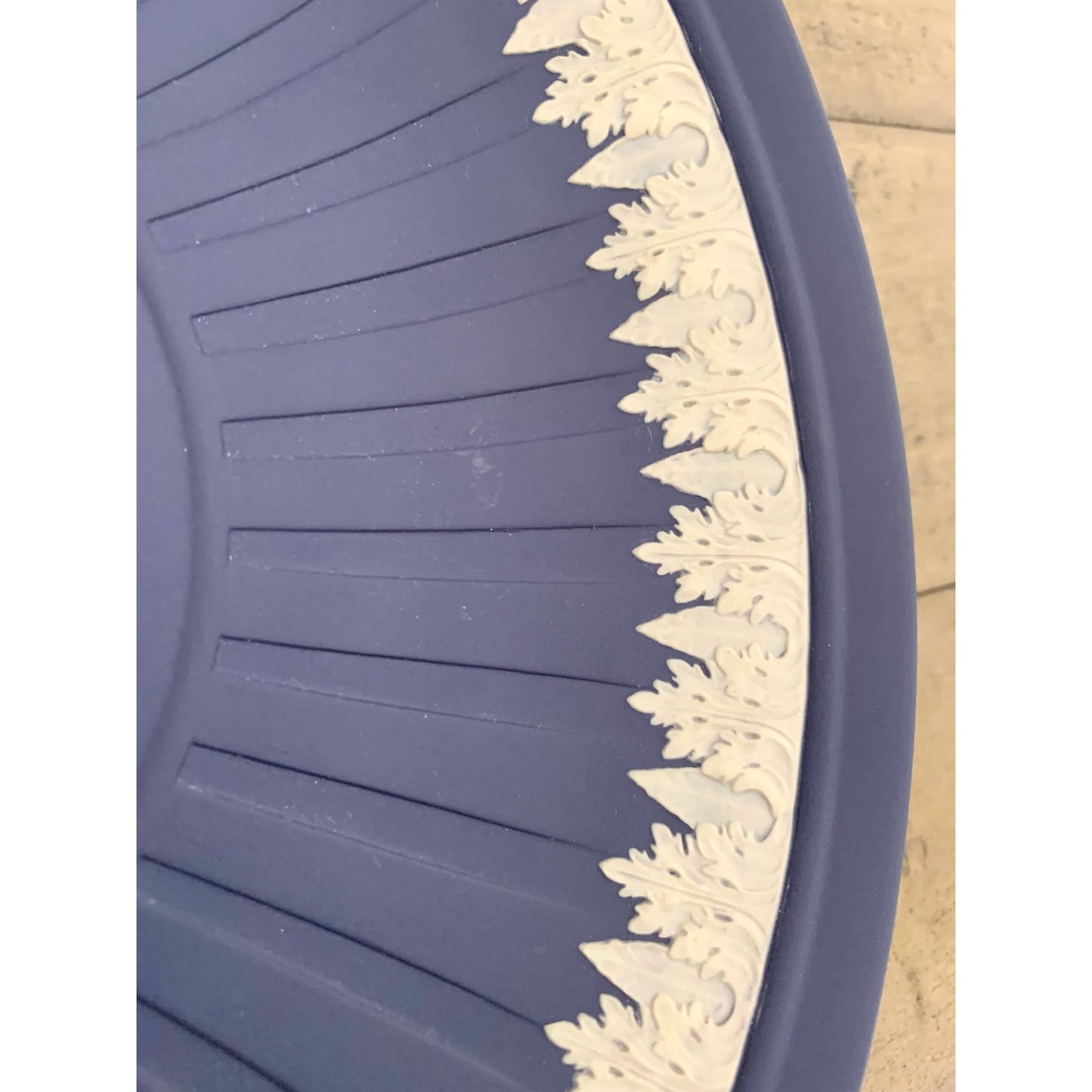 Vintage Wedgwood Dark Blue Jasperware Plate Dish Made in England Cherubs Classic