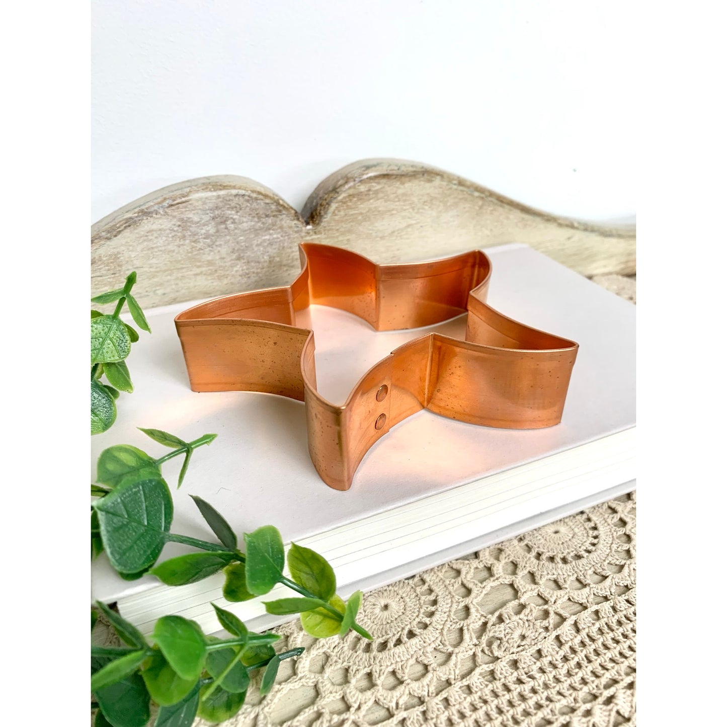 Vintage Copper Starfish Cookie Cutter Coastal Baking Mold Beach Nautical Kitchen