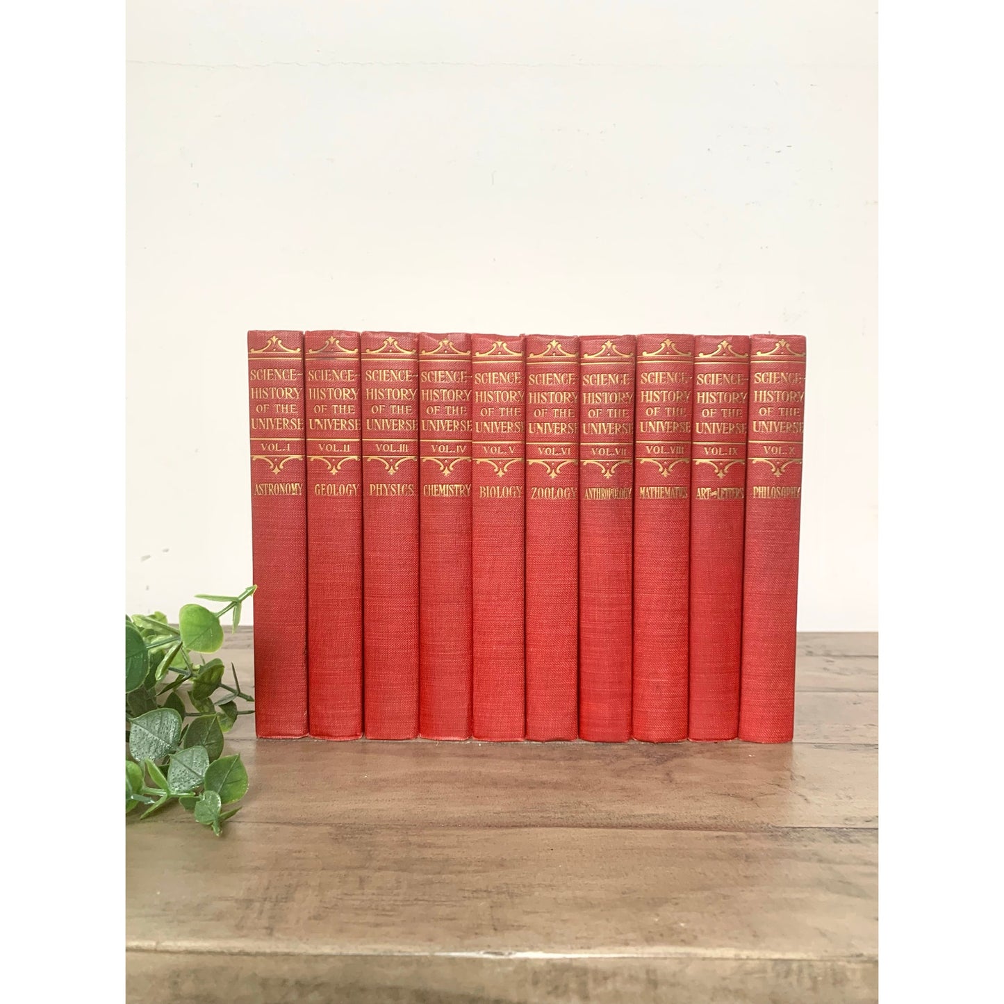 Antique 1910 Science History of the Universe Book Set Complete 10 Volume Classic