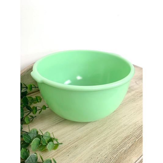 Vintage Jadeite Mixing Bowl Green Milk Glass Style Kitchen Bowl Farmhouse Decor