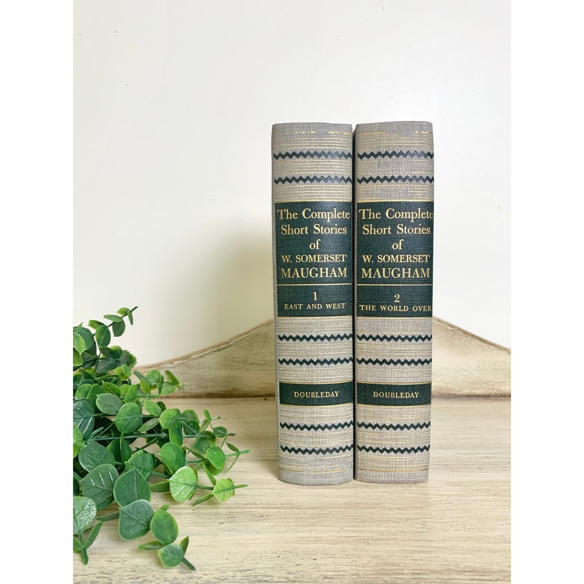 Vintage 1953 W Somerset Maugham Complete Short Stories Two Volume Boxed Set Doubleday