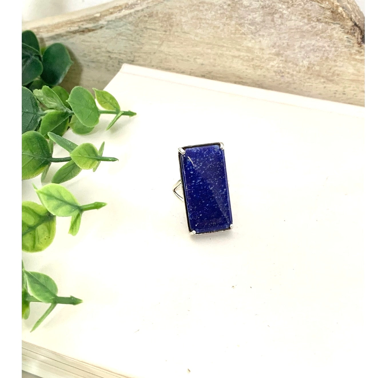 Vintage Lapis Lazuli Ring Sterling Silver 925 Djoy Statement Size 9 Southwestern