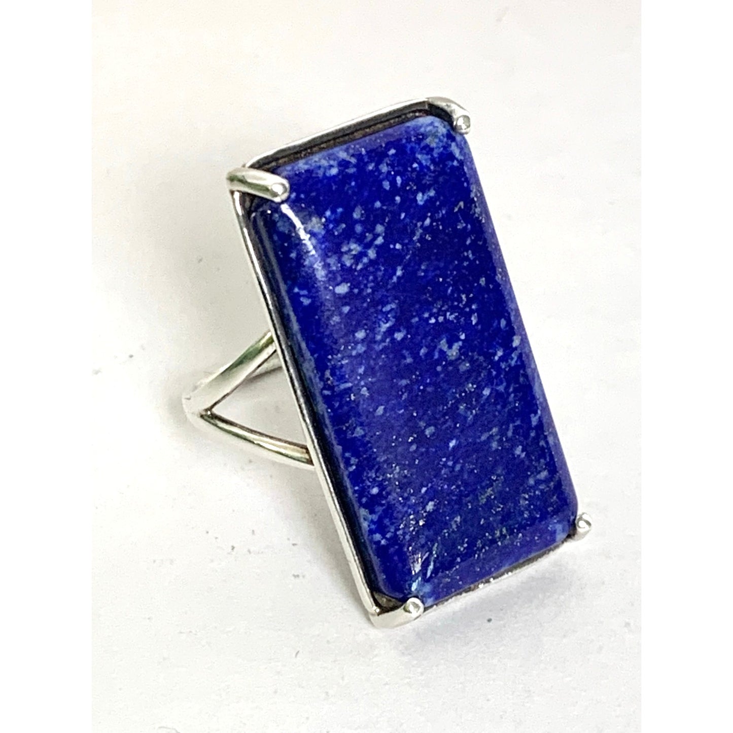 Vintage Lapis Lazuli Ring Sterling Silver 925 Djoy Statement Size 9 Southwestern